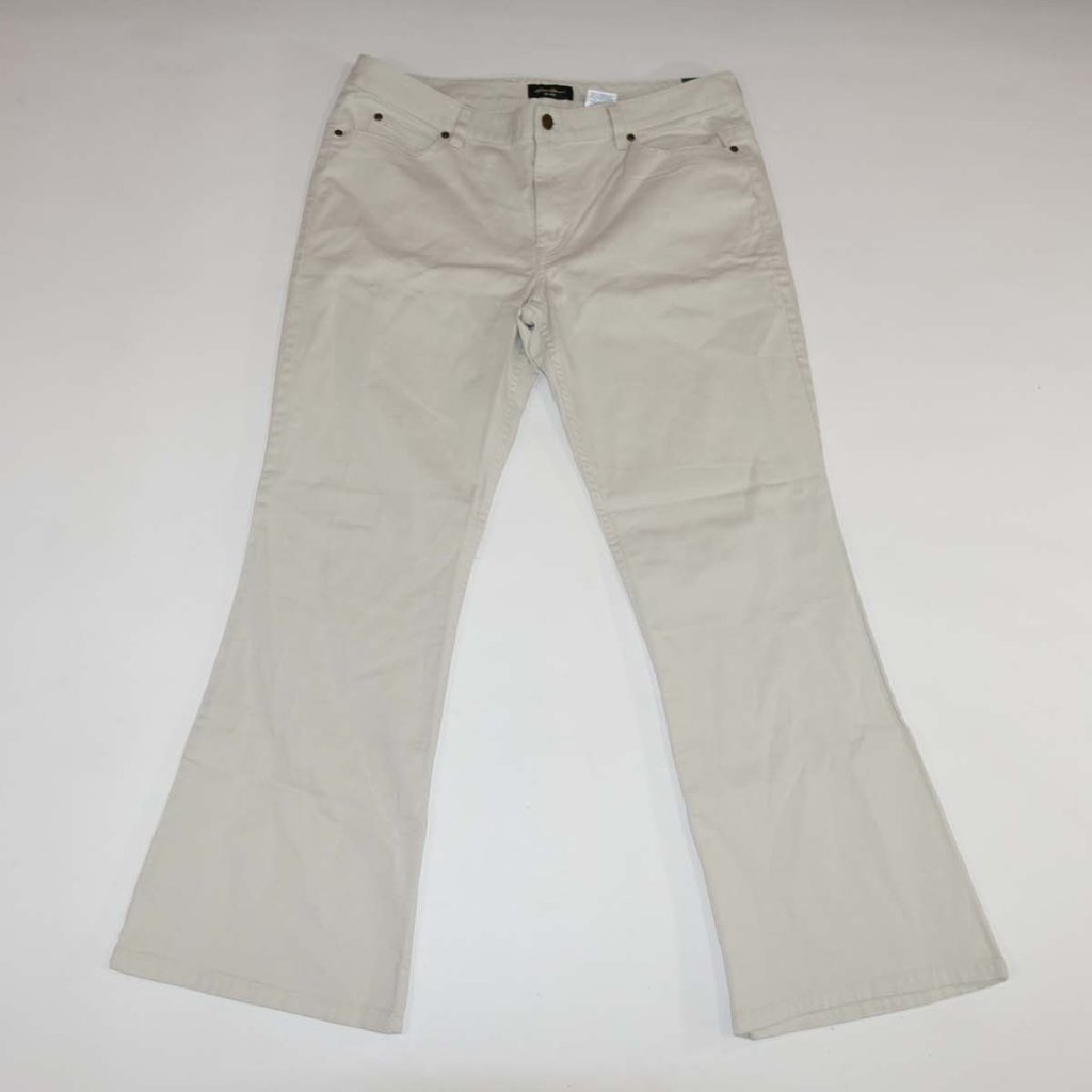 Eddie Bauer Women's Classic Boot Cut Twill Jeans Size 14 Short Nwt Mid Rise 14s